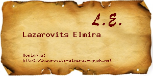 Lazarovits Elmira névjegykártya
